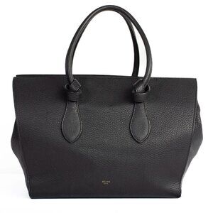 Authentic Celine Black Tie Knot Tote Medium
